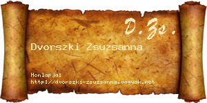 Dvorszki Zsuzsanna névjegykártya